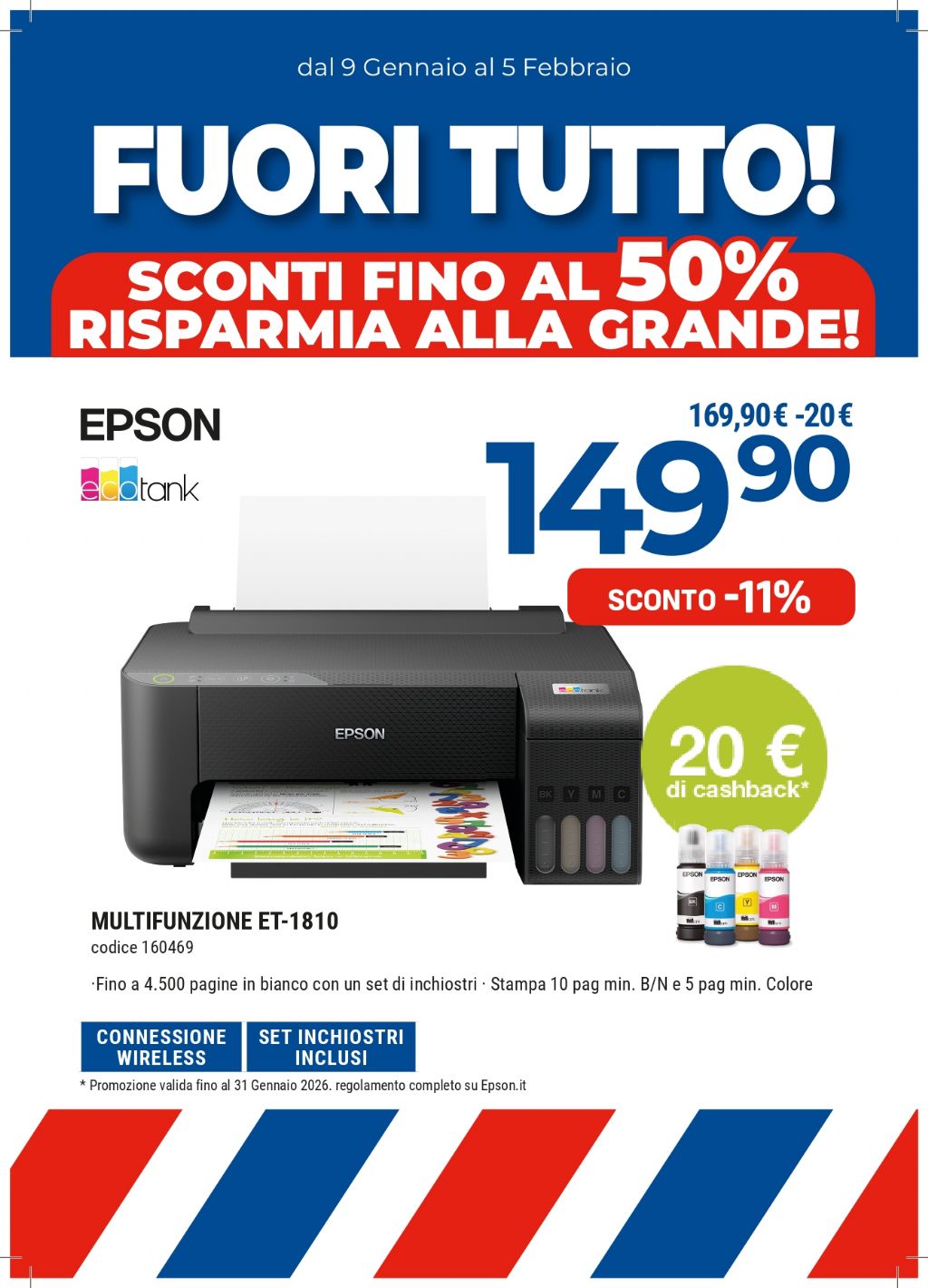 EPSON ET-1810 STAMPANTE MULTIFUNZIONE 